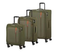 American Tourister Nitestream 4 ruote Set di valigie 3 pezzi con piega di espansione oliva