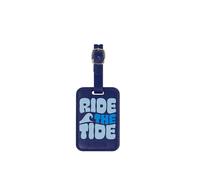 American Tourister Etichette per valigie e borse, con tracolla regolabile, inclusa scheda indirizzo, con stampa, set di 2 - Ride The Tide