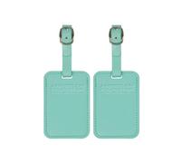 American Tourister Etichette per valigie e borse, con tracolla regolabile, scheda indirizzo inclusa, set di 2, nuova (Jelly Mint)