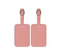 American Tourister Etichette per valigie e borse, con tracolla regolabile, scheda indirizzo inclusa, set di 2, rosa (rosa solare)