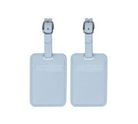 American Tourister Etichette per valigie e borse, con tracolla regolabile, scheda indirizzo inclusa, set di 2, blu Neptune