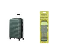 American tourister Flashline spinner L valigia 78 cm verde con cinghia bagaglio, olive/lime