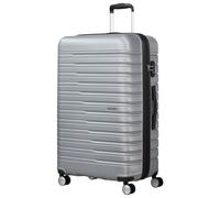 American Tourister Flashline Trolley da cabina, 78 cm | Argento, trolley rigido espandibile, 100/109 L, 4.4 kg, con lucchetto TSA e cinghie interne incrociate