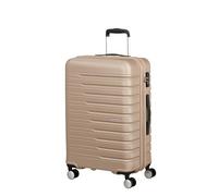 American Tourister Flashline - Valigetta rigida media (67 cm), espandibile, con 4 ruote, lucchetto TSA, 69/75 l, colore: oro avorio