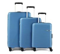 American Tourister Liftoff 4 ruote Set di valigie 3 pezzi con piega di espansione blu