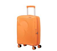 American Tourister Mickey Magic - Valigia per bagaglio a mano, 55 x 40 x 20/23 cm, con guscio rigido per Ryanair, EasyJet e la maggior parte delle Airlines, 37/44 L, arancione (Mickey Peachy Orange)
