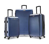 American Tourister Moonlight Hardside Expandable Luggage with Spinner Wheels, Navy, 3-Piece Set (21/24/28)
