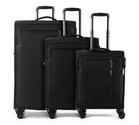 American Tourister Nitestream 4 ruote Set di valigie 3 pezzi con piega di espansione nero