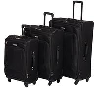 AMERICAN TOURISTER Pop Max Softside Bagaglio con Ruote Spinner, nero, 3-Piece Set (21/25/29), Pop Max Softside Bagaglio Con Ruote Spinner