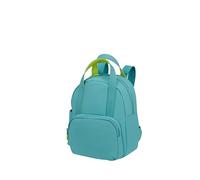 American Tourister Puffypop - Mini zaino (35 cm, 8,5 L) - Scomparto per AirPods & Tablet - 2 portabottiglie - Turchese (Dusty Turquoise)