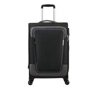 American Tourister Pulsonic - Spinner M, Valuta espandibile, 68 cm, 64/74 L, nero (Asphalt Black)