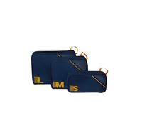 American Tourister Set di Cubi da Viaggio 3 Pezzi - Organizer pr Valigia pr Vacanze, Organizer pr Bagaglio pr Valigia, Bagaglio a Mano e Zaino, Blu Scuro/Arancione
