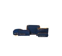 American Tourister Set di Cubi da Viaggio 5 Pezzi - Organizer da Viaggio & Organizer pr Valigia pr Vestiti, Scarpe e Accessori, Organizer pr Bagaglio e Bagaglio a Mano, Blu Scuro/Arancione
