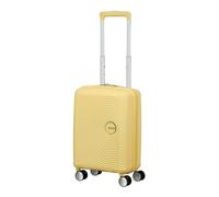 American Tourister Soundbox Mini - Maleta Infantil 47 x 32 x 21 cm, 22 L - Maleta Rígida de Mano, apta para la mayoría de aerolíneas incl. EasyJet - Ligera con 4 ruedas, Amarillo (Pastel Yellow)