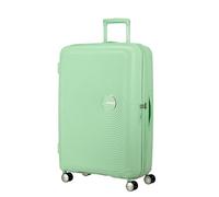 American Tourister Soundbox Trolley da cabina, 77 cm | Verde Pastello, trolley rigido espandibile, 97/110 L, 4.2 kg, con lucchetto TSA e ruote girevoli scorrevoli