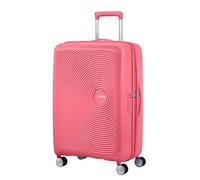 American Tourister Soundbox Trolley da stiva, 67 cm | Corallo Solare, trolley rigido espandibile, 67H x 46W x 29D cm, 71.5/81 L, 3.7 kg, con lucchetto TSA