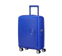 American Tourister Soundbox - Valigia a mano 55 x 40 x 20-23 cm - Trolley da cabina rigido per easyJet e la maggior parte delle compagnie aeree, espandibile, 35,5-41L, blu (blu cobalto)