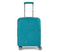 American Tourister Trolley cabina espandibile 4 ruote con chiusura integrata con combinazione a 3 cifre con funzione TSA. Possiede una doppia tasca con zip e cinturino ferma abiti. Dimensione: 55
