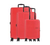 American Tourister Sunset Hills Set valigie trolley (4 ruote) luce rossa, plastica, 51 x 76 x 31cm