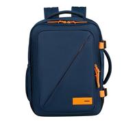 American Tourister Take2Cabin - Borsa da cabina easyJet 36 x 20 x 45 cm, 38 L, 0,70 kg, bagaglio a mano, zaino aereo M sottosella, blu/arancione (blu scuro/arancione radioso)