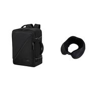 American Tourister Take2Cabin EasyJet borsa da cabina 36 x 20 x 45 cm nera con cuscino da viaggio, nero/grigio