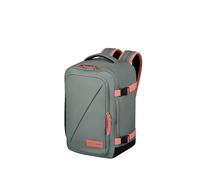American Tourister Take2Cabin - Borsa da cabina Ryanair 25 x 20 x 40 cm, 24 L, 0,50 kg, Bagaglio a mano, Zaino per aereo S Underseater, Grigio/Rosa (Salvia/Corallo)