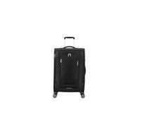 American Tourister Wanderlite Trolley Espandibile, Shadow Black, 68x43x29/32 cm, 73/81L, 100% Poliestere Riciclato, 4 Ruote Spinner, Chiusura TSA