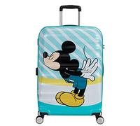 American Tourister Wavebreaker Disney - Spinner M, bagaglio per bambini, 67 cm, 64 L, multicolore (Mickey Blue Kiss)