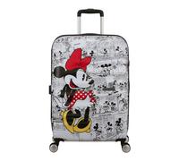 American Tourister Wavebreaker Disney Trolley da stiva, 67 cm | Minnie Comics White, trolley rigido, 67H x 47W x 26D cm, 64 L, 3.6 kg, con lucchetto TSA e divisorio con zip a U e tasca