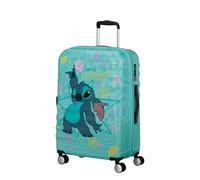 American Tourister Wavebreaker Disney Valigia per bambini Stitch Flower, misura media, 67 cm, custodia rigida con 4 ruote, chiusura TSA, 64 L