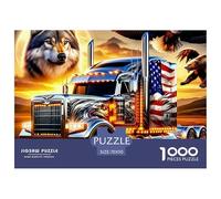 American Truck Art Durable Cardboard Fun Interactive Game, Improving Thinking Skills And Concentration 70x50cm/1000pcs