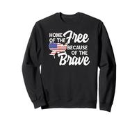 American USA Free And Brave 4 luglio Felpa