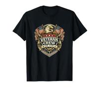 American Veteran Crew EST 1776 Eagle Shield Patriotic Stati Uniti Maglietta