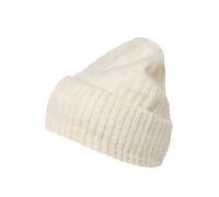 Berretto unisex a coste Beige TU