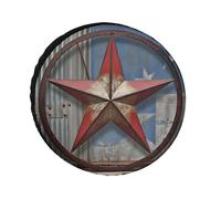 American Wastern Texas Star - Coperture per pneumatici impermeabili anti UV, 61 cm, per asse singolo, per camper, camion, SUV, rimorchio, universale, per tutte le stagioni