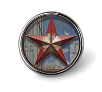 American Wastern Texas Star Round Badge carino smalto spilla spilla spilla personalizzata abbigliamento decorazione unisex porta badge cappelli borse camicie Decor