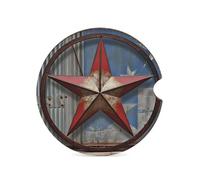 American Wastern Texas Star - Sottobicchieri per auto, 6,6 cm, 1 pezzo, antiscivolo, universali, portabicchieri per auto, set di accessori per interni dell'auto, unisex