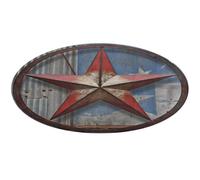 American Wastern Texas Star Tappeto rotondo morbido assorbente tappetino da bagno ingresso antiscivolo tappeto fattoria tappetino anteriore posteriore 80 x 80 cm per camera da letto soggiorno casa