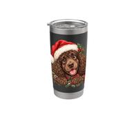American Water Spaniel, cappello da Babbo Natale, per mamma e papà Bicchiere termico in acciaio inox doppia parete