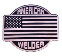 American Welder Welding Society US USA Bandiera Nazionale Supporto Weld Strike Sindacato Diritti del Lavoro Lavoro Sciopero Contrattazione collettiva 3 cm Smalto Pin Badge, 1.2 inches wide, Smalto,