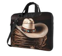 American West Rodeo Hat Laptop Tote Bag per uomo donna manica del computer portatile borsa a tracolla valigetta messenger borsa per computer, Nero, 13 inch