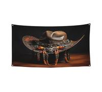 American West Rodeo Hat stampa festiva banner festa per compleanno, anniversario, matrimonio vacanze e azioni stagionali