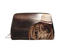 American West Rodeo Hat stampato a mano cerniera borsa cosmetica grande borsa da viaggio adatta per casa e viaggio