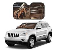 American West Rodeo - Parasole per parabrezza auto, pieghevole, riflettore anteriore, parasole universale, per auto, SUV, camion, mantiene fresco il tuo veicolo