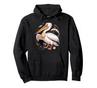 American White Pelican Sea Bird Birder Felpa con Cappuccio