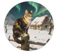 American Wirehair Rundes 1000 Puzzle Animals Rundes Puzzle Familienpuzzle Schwieriges Großes Puzzle Pädagogisches Für Jungs Mädchen Einzigartiges Herausforderungsspiel 1000pcs (67.5x67.5cm)