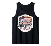 American Womens Dirt Bikes E Mascara Ragazza Motocross Rider Canotta