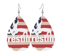 American Wrestling Flag Donna Orecchino A Gancio Leggeri Orecchini Grandi Orecchini Pendenti Per Sera Fori Multipli Festa