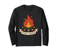 Americana Campfire Resta al Caldo Maglia a Manica