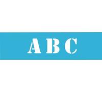 Americana Decor Font Alphabet Stencil, Blu, 6 x 45,7 cm, 12.7 cm, Pezzi